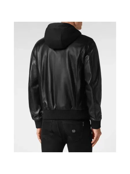 Kurtka skórzana Philipp Plein czarna