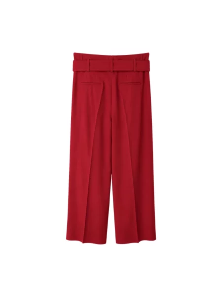 Spodnie Max Mara Studio wełniane czerwone