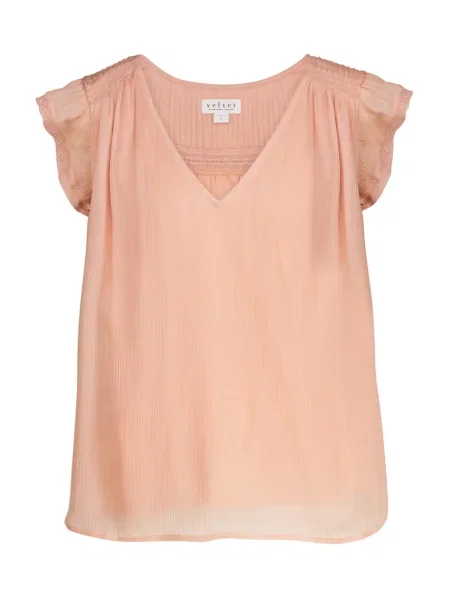 Bluză Velvet de catifea roz