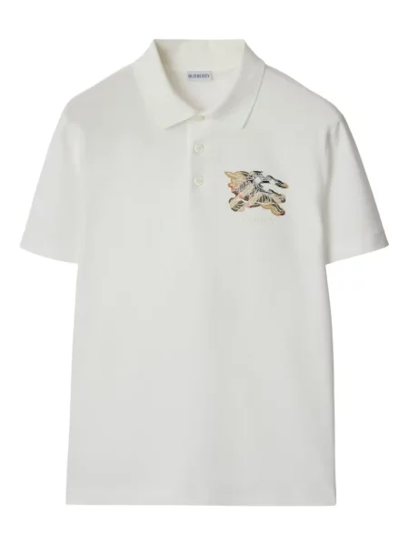 Polo Burberry în carouri alb