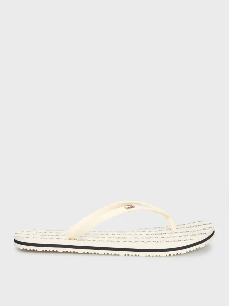 Смугасті в'єтнамки Tommy Hilfiger на танкетці білі