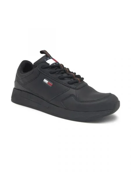 Tommy Jeans De piele sneakers FLEXI RUNNER negru