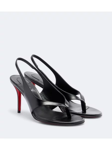Chiloți tanga Christian Louboutin din piele negru
