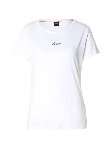 Tricou Boss cu broderie alb