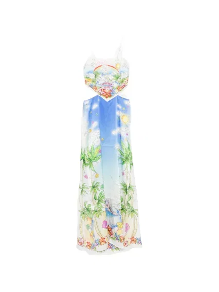 Rochie maxi Casablanca cu imagine alb