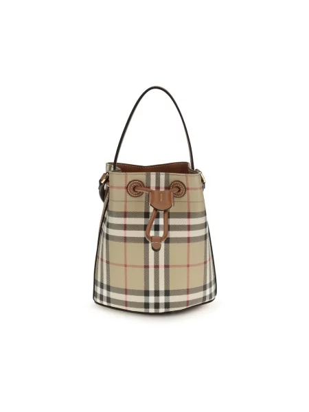 Kapelusz Burberry w kratę beżowy