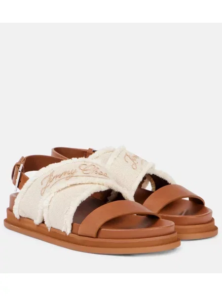 Sandale Jimmy Choo cu broderie din piele