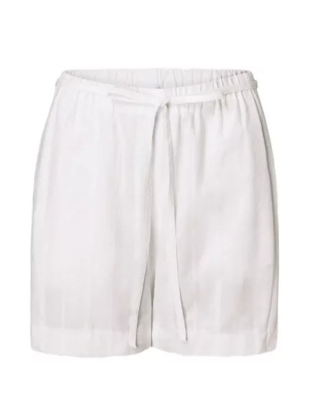 Bouclé pantaloni scurți Loulou De Saison cu dungi alb