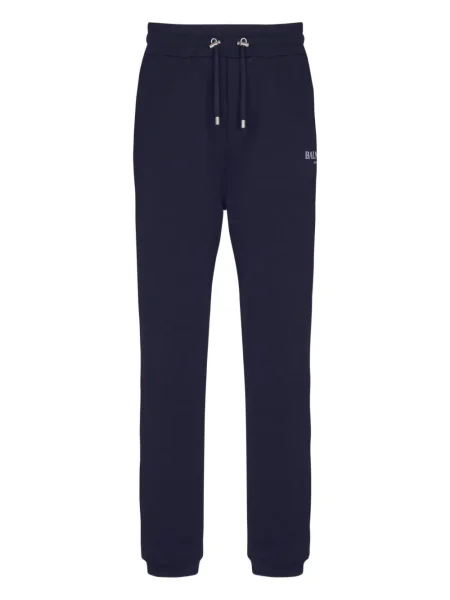 Pantaloni Balmain cu imagine alergare albastru