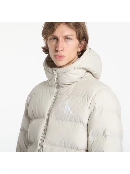 Jacheta Calvin Klein Jeans Ls Ltwt Nyln Paded H White M alb