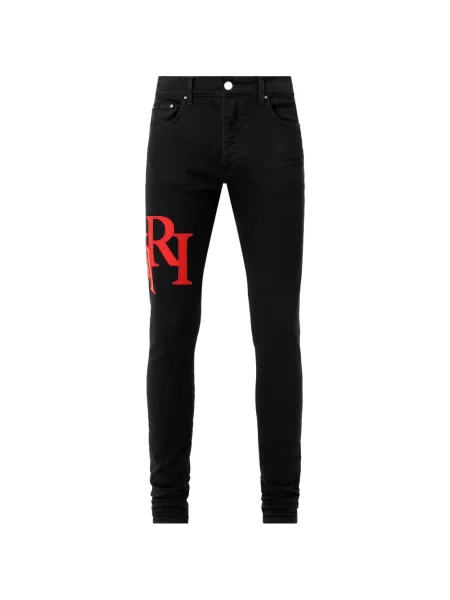 Blugi skinny Amiri skinny fit cu autograf negru