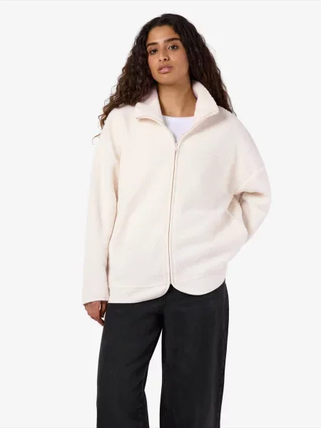 Noisy may Jachetă fleece NMCozy' alb