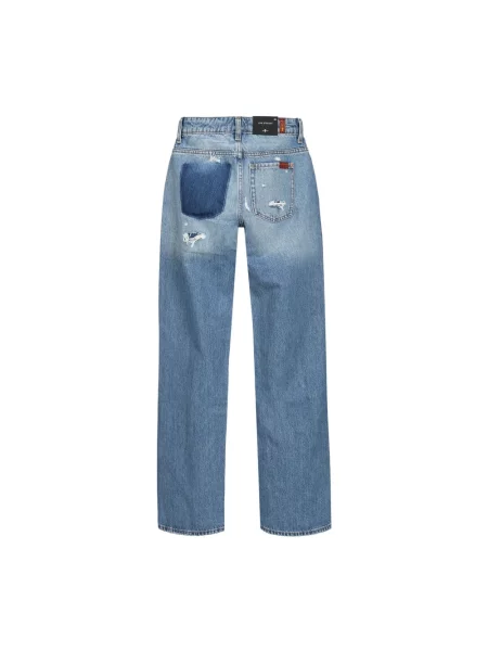 Jeansy straight leg 7 For All Mankind niebieskie