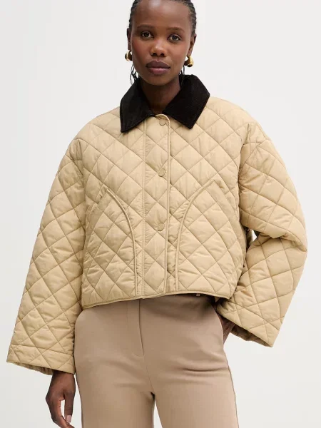 Weekend Max Mara Kurtka Pikowana Kaki beige beżowa