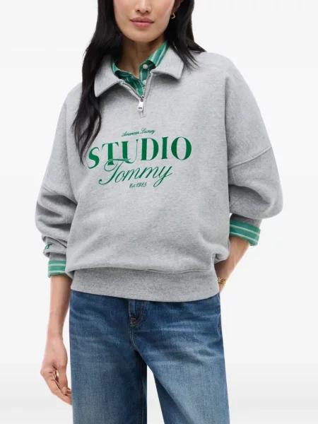 Top Tommy Hilfiger cu imagine gri