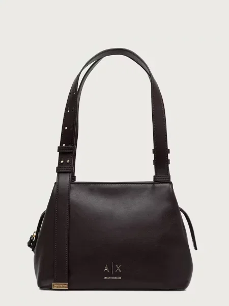 Armani Exchange geantă pentru femei cu imitație de piele maro