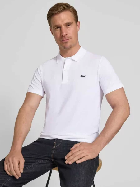 Koszulka polo Lacoste Polo white beżowa
