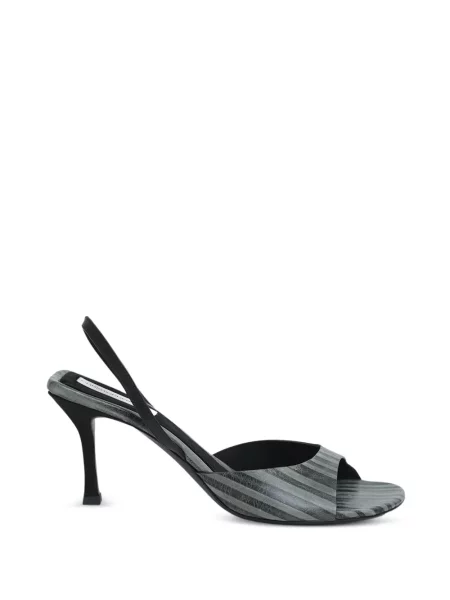 Pantofi cu toc Christopher Esber cu dungi cu imagine slingback gri