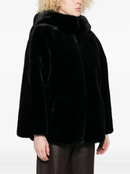 Geacă Emporio Armani cu glugă negru