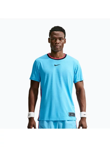 Футболка поло Nike Court Slam Aero-Fit Baltic Blue/Black чорне