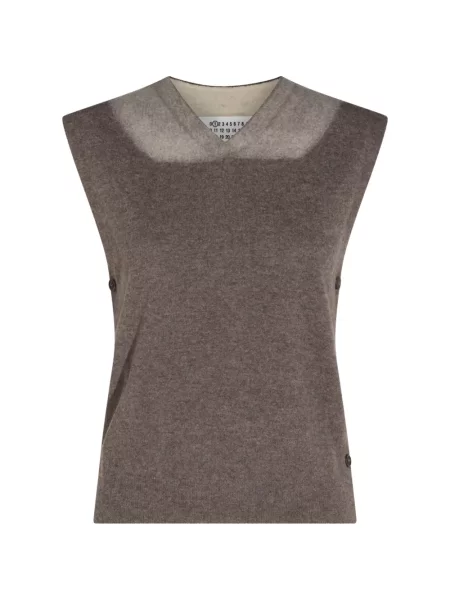Top Maison Margiela fără mâneci maro