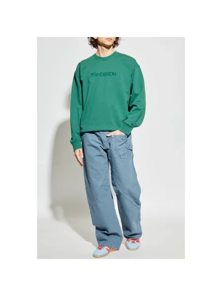 Bluza Jw Anderson z logo zielona