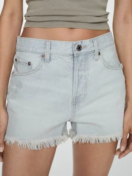 MANGO Шорти джинсові Світло-синій сині