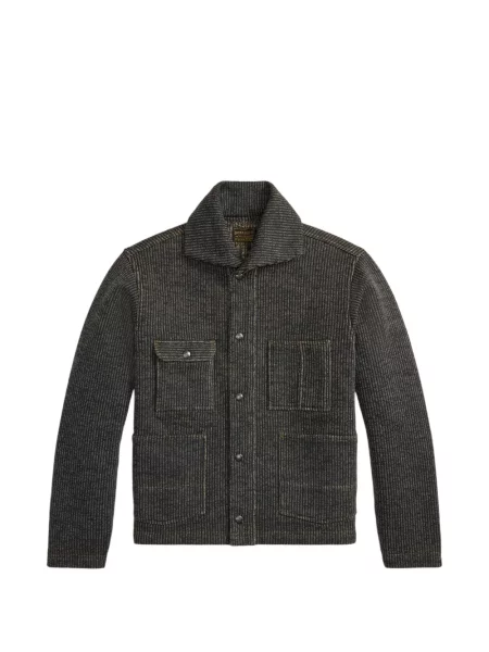 Geacă cămașă Ralph Lauren Rrl cu dungi gri