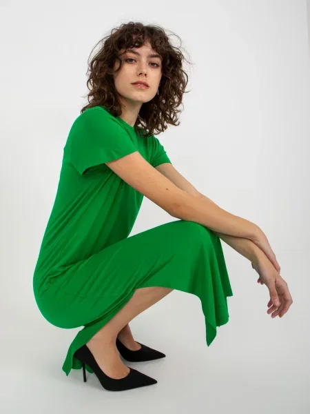 Rochie midi Fashionhunters de costum verde