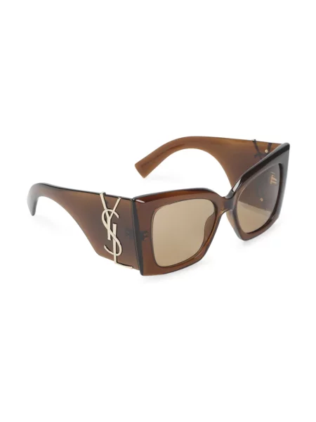 Okulary przeciwsłoneczne Saint Laurent brązowe