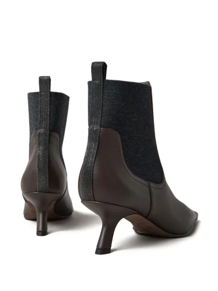 Botine chelsea Brunello Cucinelli maro