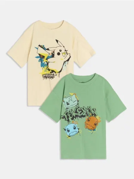 Sinsay Tričko oversized Pokémon 2 pack vícebarevná