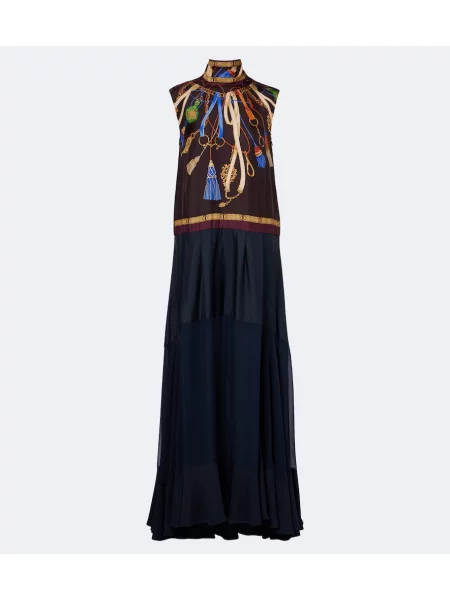 Rochie Etro de mătase cu imagine drapată