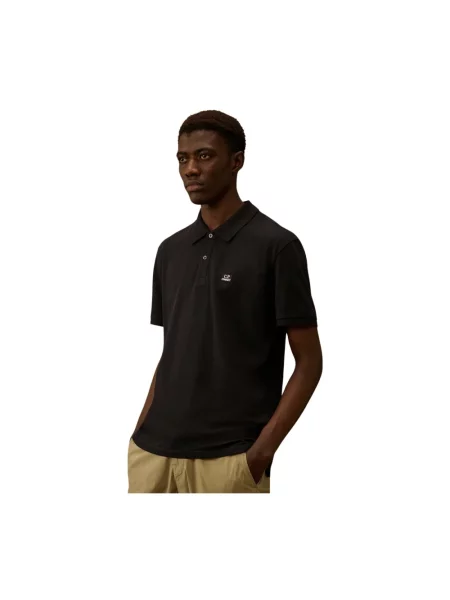 Koszulka polo C.p. Company ze stretchu niebieska