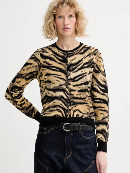 Kenzo cardigan din amestec de lână galben