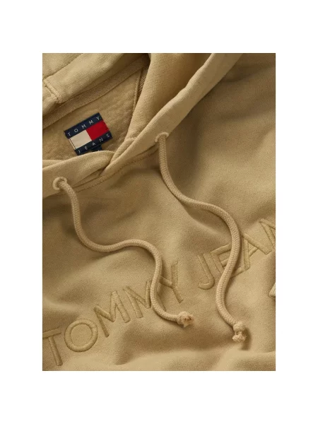 Bluza z kapturem Tommy Jeans żółta