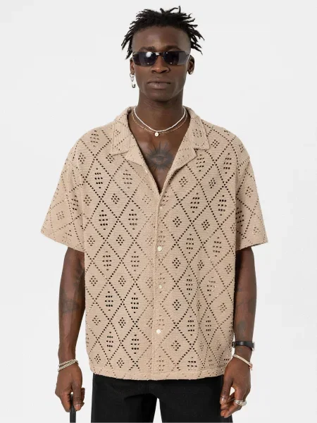 VAMOS CLO Košeľa Calendula' béžová