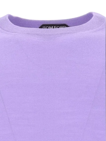 Pulover Tom Ford cu decolteu rotund violet