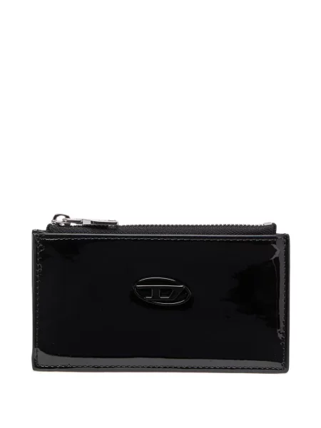 Portofel Diesel din piele de lac negru