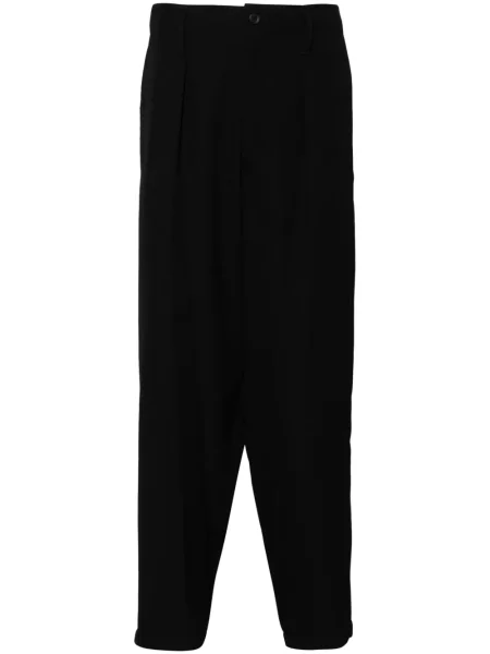 Pantaloni Yohji Yamamoto de lână negru