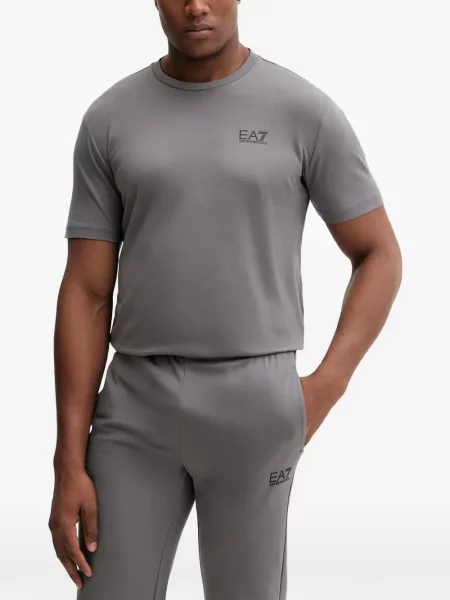 Scurt tricou Ea7 Emporio Armani cu imagine gri
