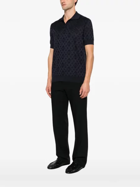 Tricou Dolce & Gabbana din jacard albastru
