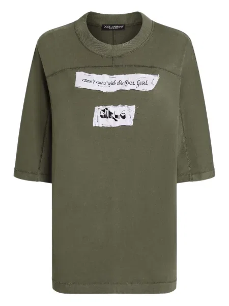 Tricou Dolce & Gabbana cu imagine verde