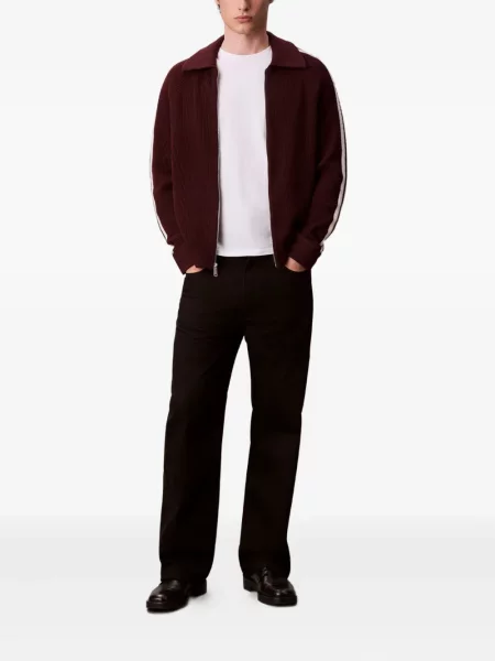 Cardigan Calvin Klein Jeans cu dungi maro