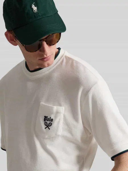 T-shirt o kroju comfort fit z mieszanki bawełny Polo Ralph Lauren biała
