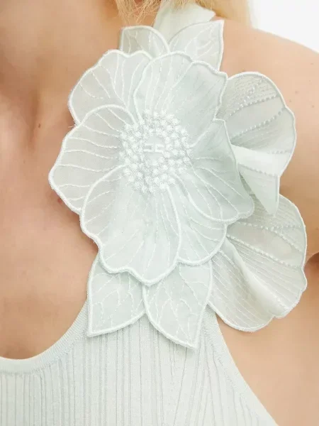 Топ Elisabetta Franchi на цветя зелено