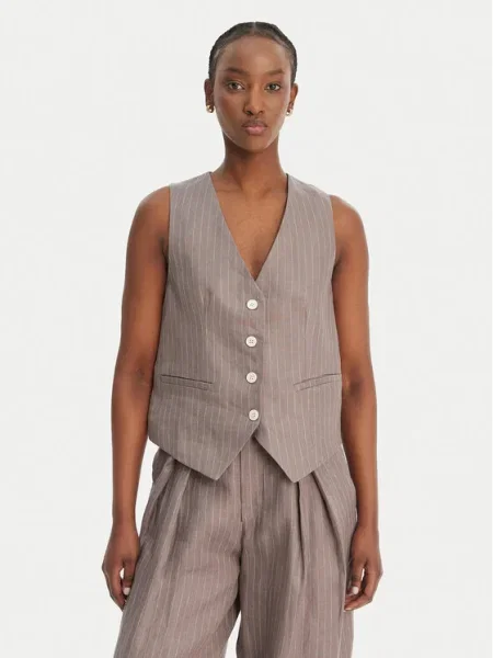 Eleh Vestă de costum Oversize gri