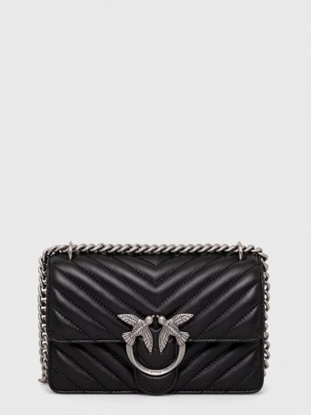 Шкіряна сумочка Pinko сірий