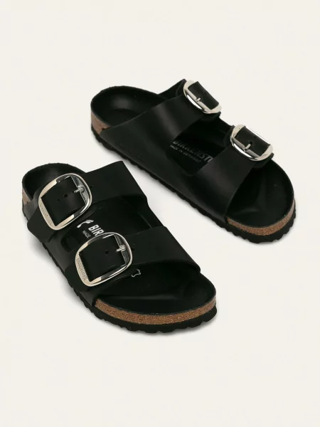 Кожаные шлепанцы Birkenstock с пряжкой