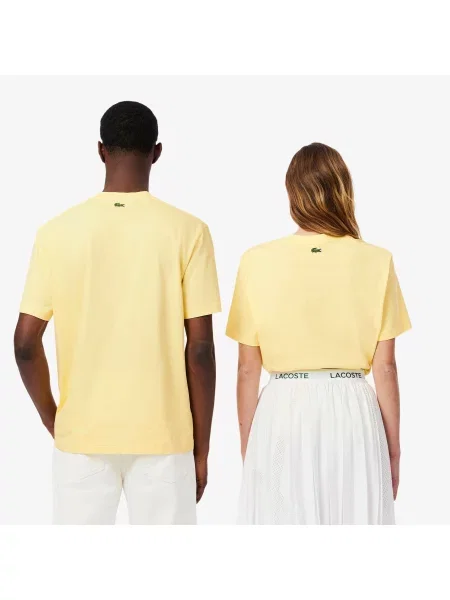 Классическая футболка Lacoste желтая